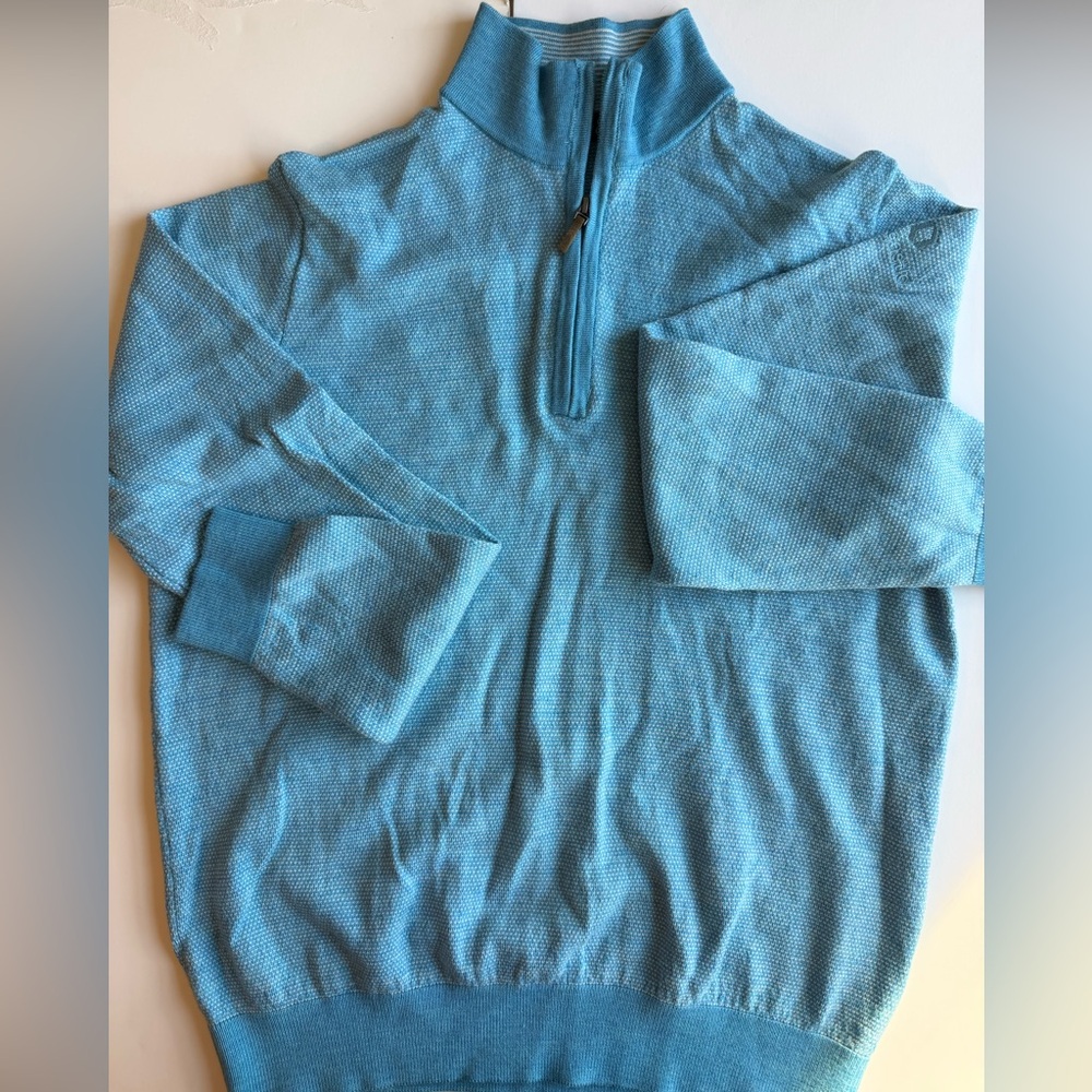 NWOT Bobby Jones Light Blue Zip-Up Sweater